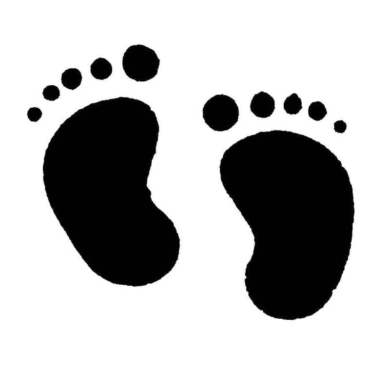 Tampon naissance Empreintes de pieds