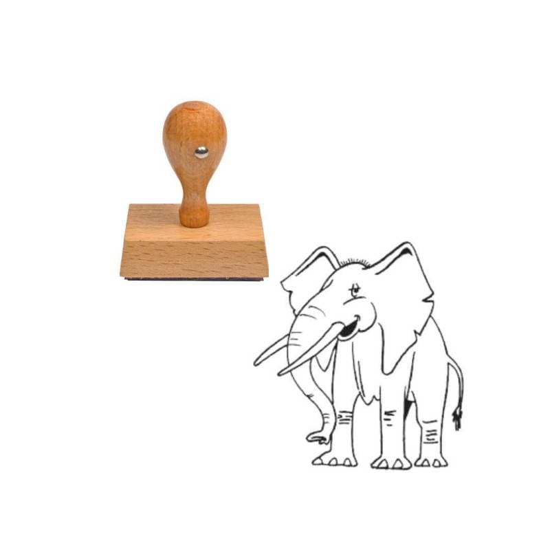Tampon animaux Eléphant en bois — vue 1