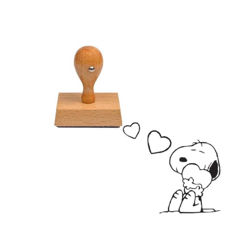Tampon animaux snoopy en bois — vue 1