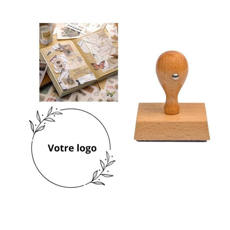 Tampon personnalisé scrapbooking en bois — vue 1