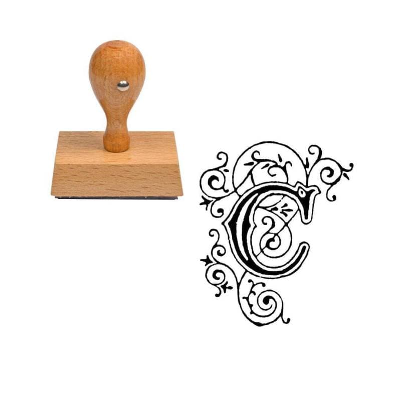 Tampon alphabet C en bois — vue 1