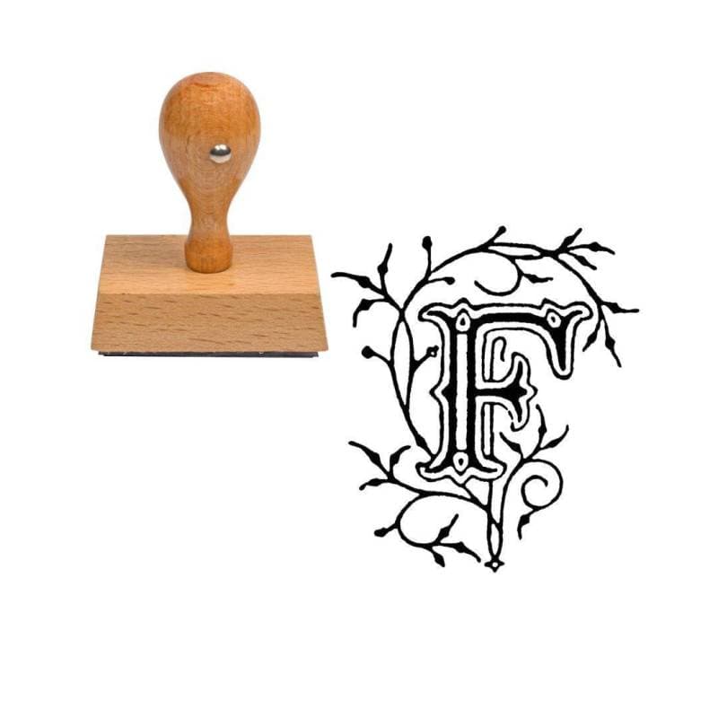 Tampon alphabet F en bois — vue 1