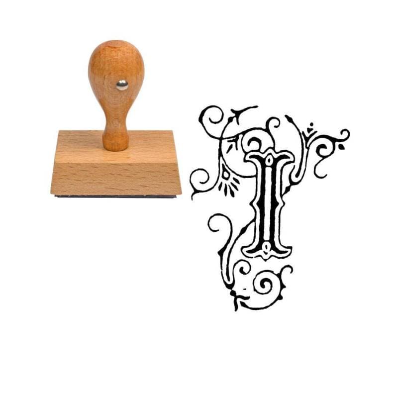 Tampon alphabet I en bois — vue 1
