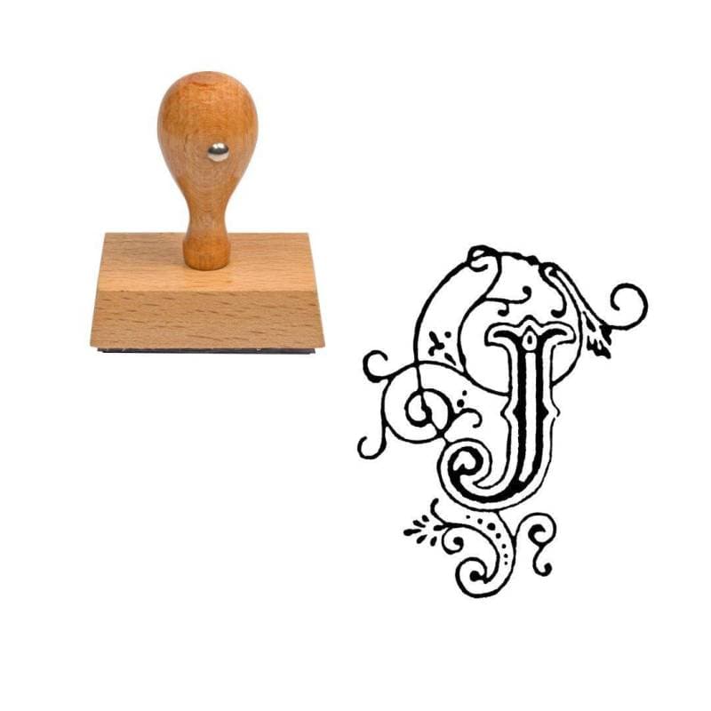 Tampon alphabet J en bois — vue 1