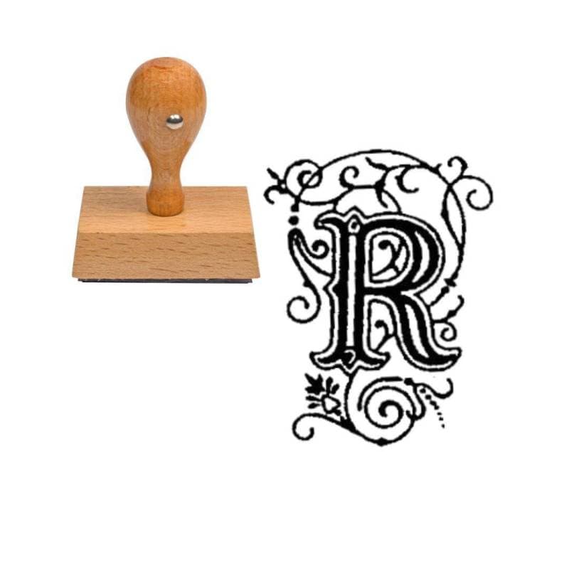 Tampon alphabet R en bois — vue 1