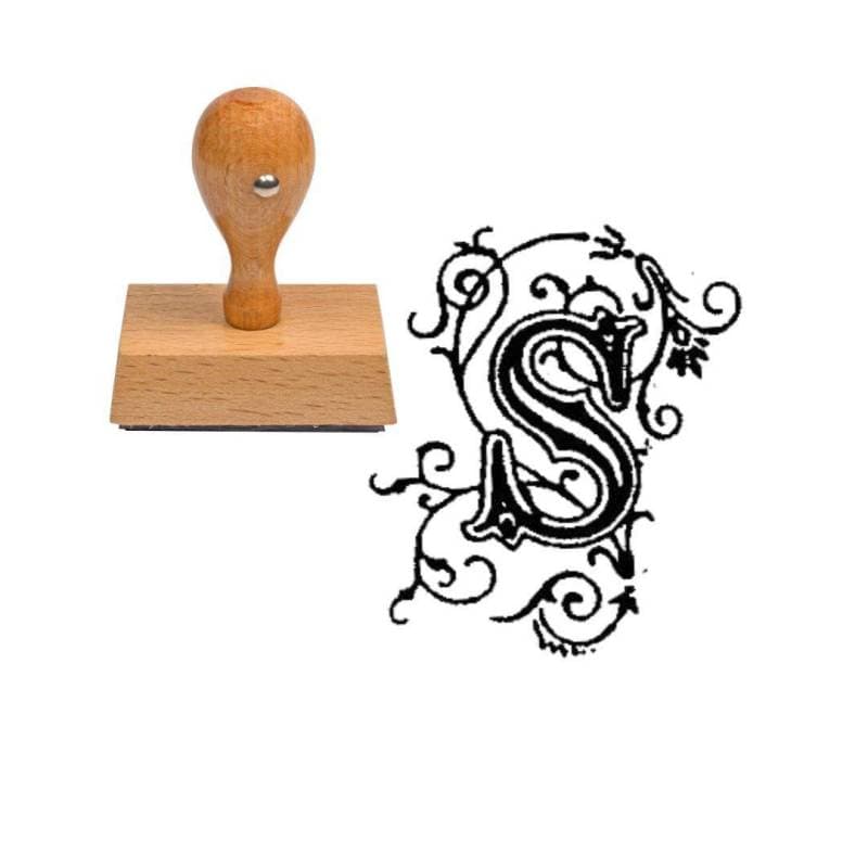 Tampon alphabet S en bois — vue 1
