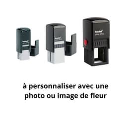 Tampon encreur fleur à personnaliser — vue 1