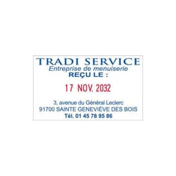 Tampon dateur 5460 en 4 mm à personnaliser 6 lignes — vue 5