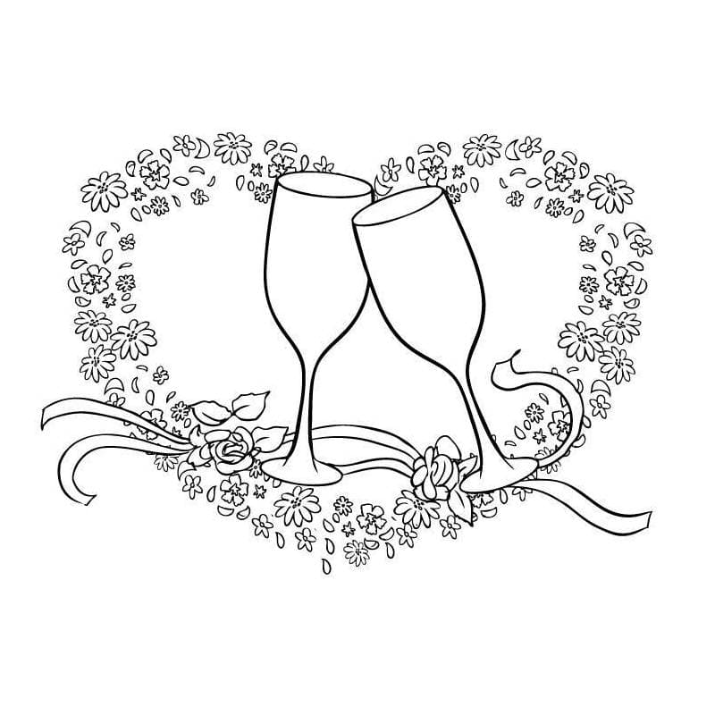 Tampon pour mariage cœur — vue 1