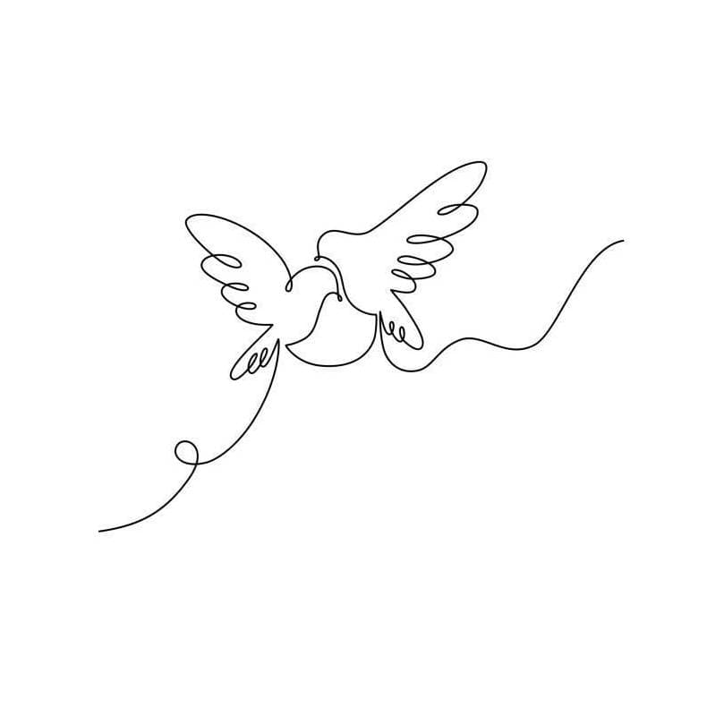 Tampon pour mariage oiseaux — vue 1
