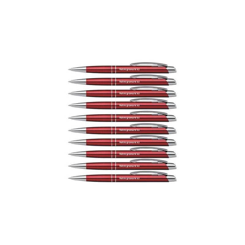 Stylo personnalisé prénom Rouge — vue 1