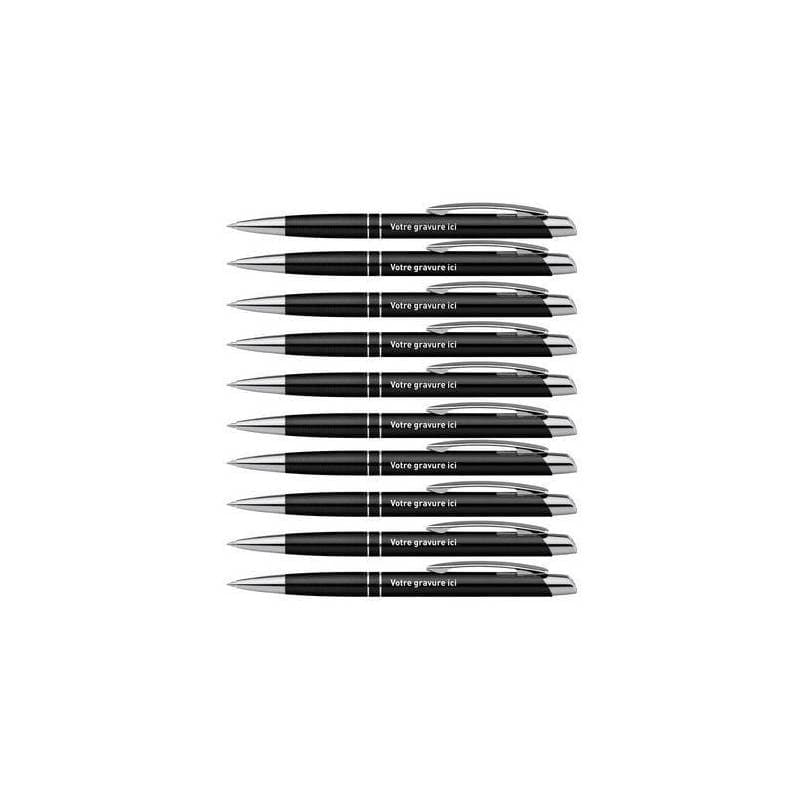 Stylo personnalisé prénom Noir — vue 1