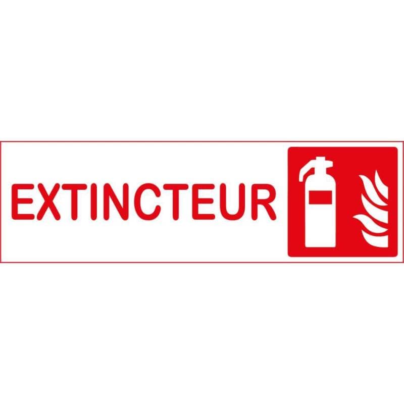 Plaque extincteur avec logo — vue 1
