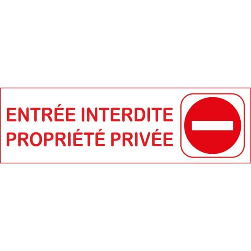 Plaque propriété privée — vue 1