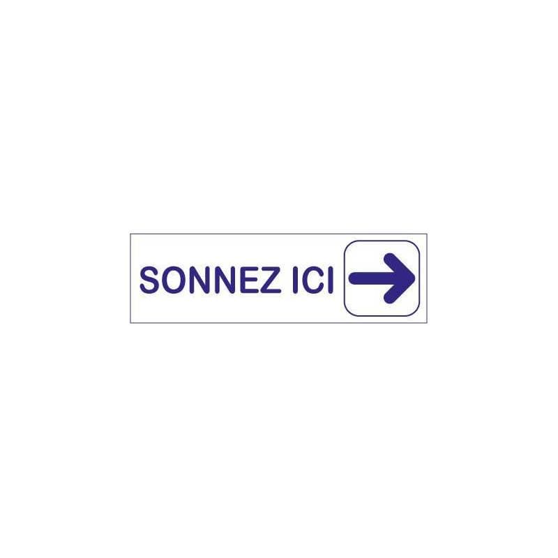 Plaque sonnez ici (logo droite)