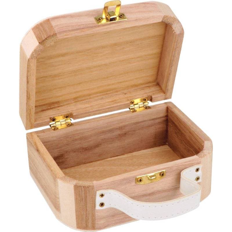 Boîte de rangement en bois brut — vue 1