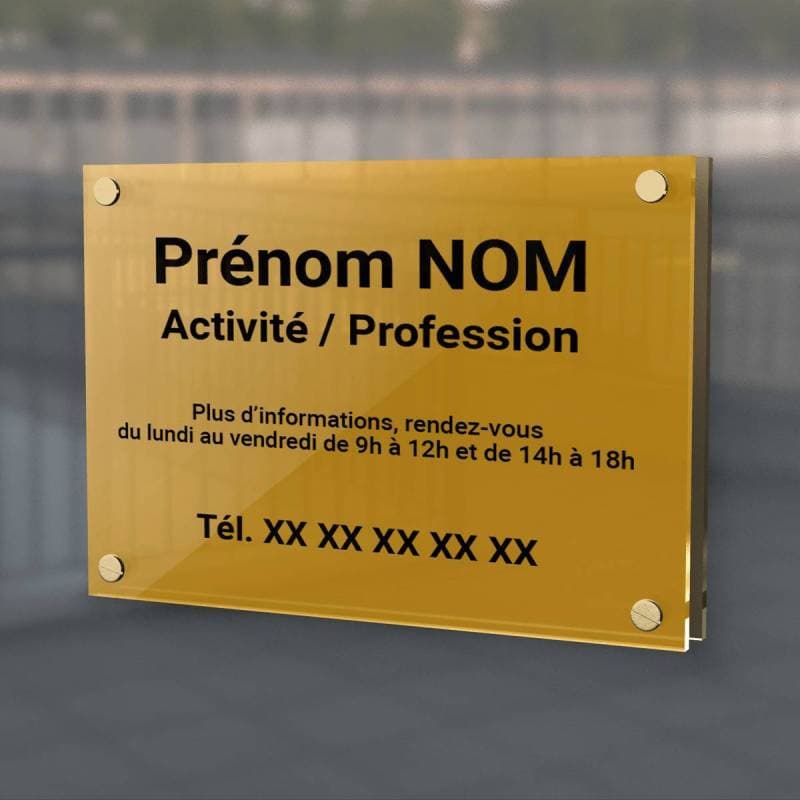 Plaque professionnelle ophtalmologue