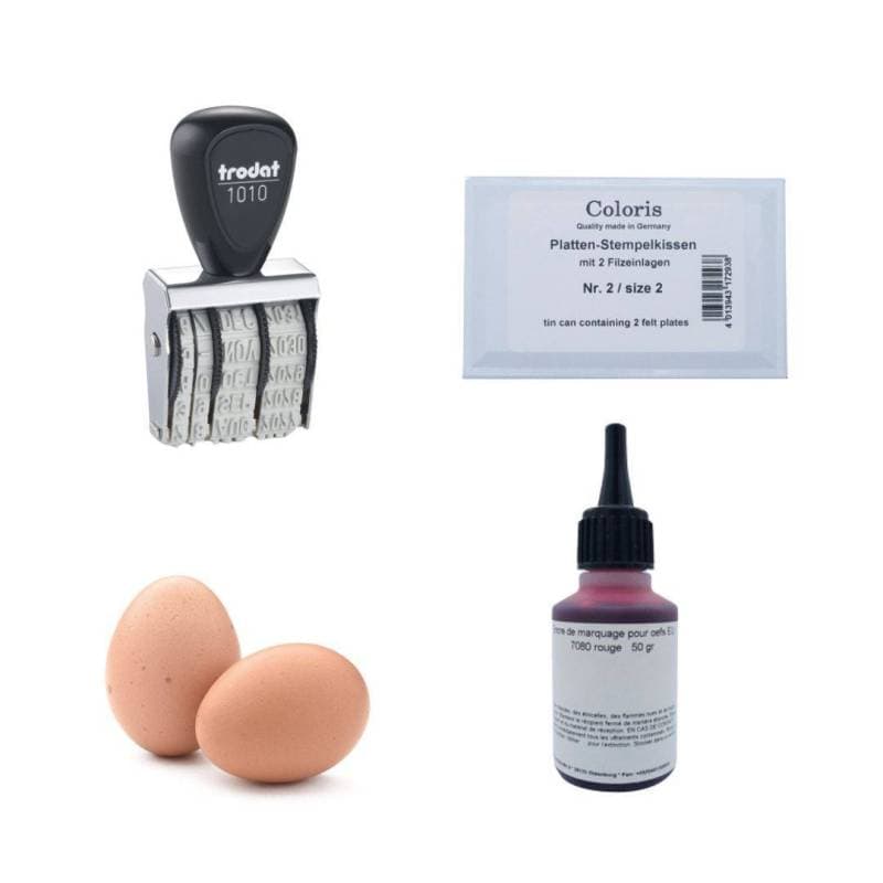Tampon date et encre pour les œufs — vue 1