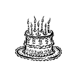 Tampon anniversaire gâteau d'anniversaire en bois — vue 2
