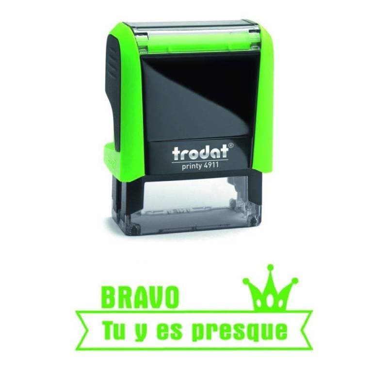 Tampon enseignant encreur Bravo Tu y es presque Trodat