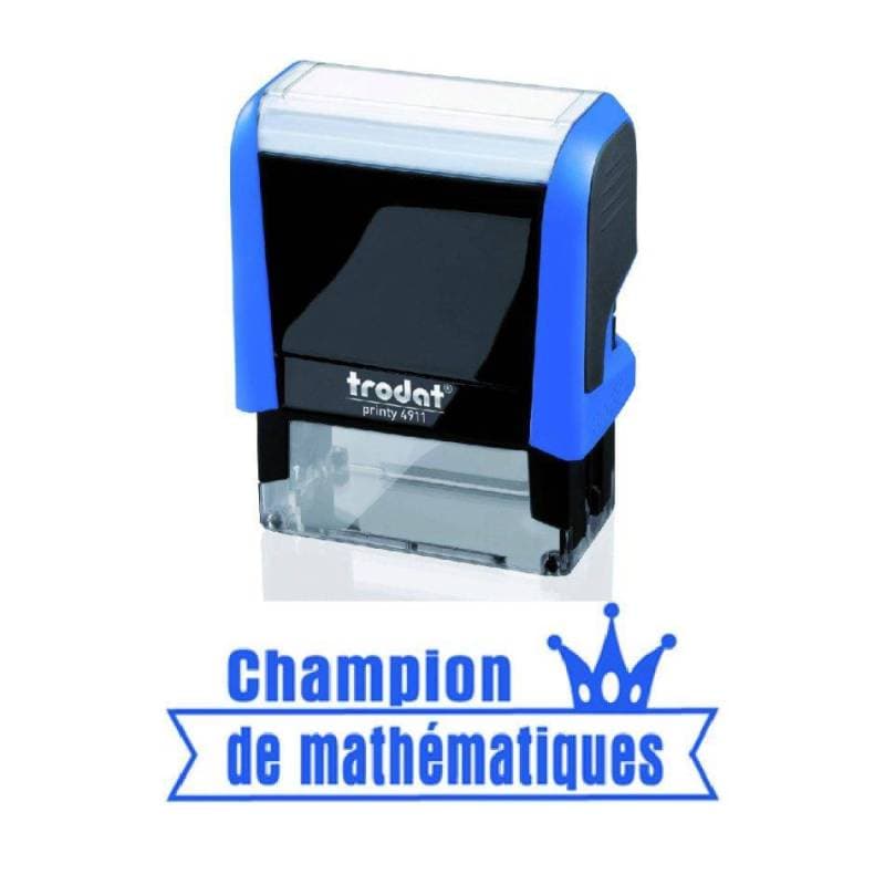 Tampon enseignant encreur Champion de mathématiques Trodat — vue 1