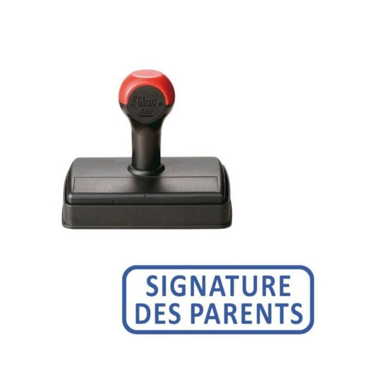 Tampon signature des parents rectangulaire Shiny — vue 1