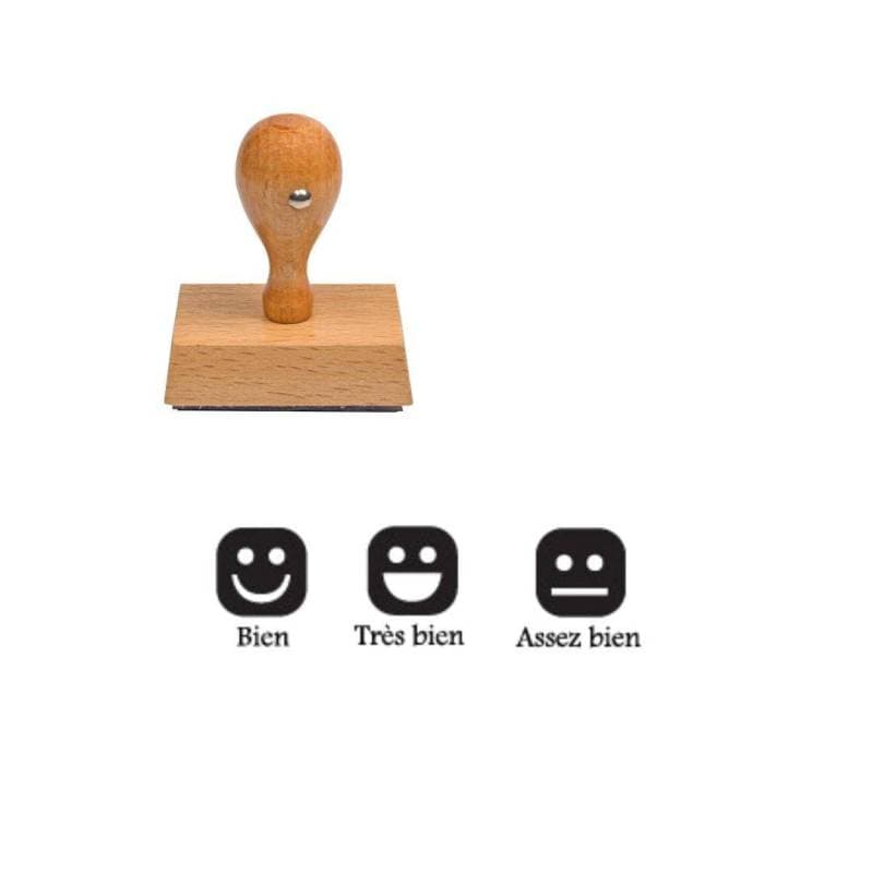 Tampons smiley Les maîtrises en émoticône x3 — vue 1
