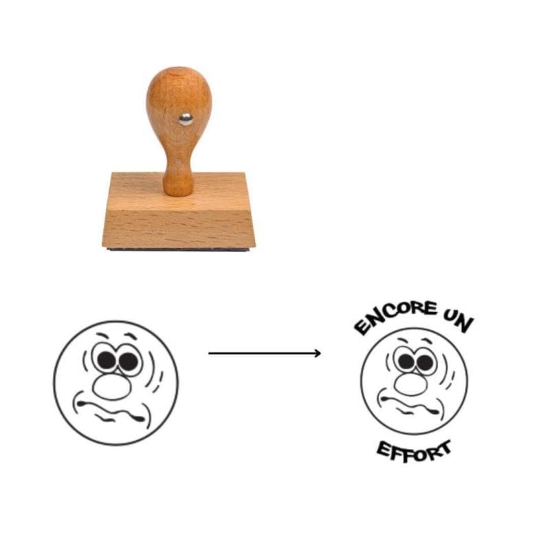 Tampon smiley douteux à personnaliser n°24
