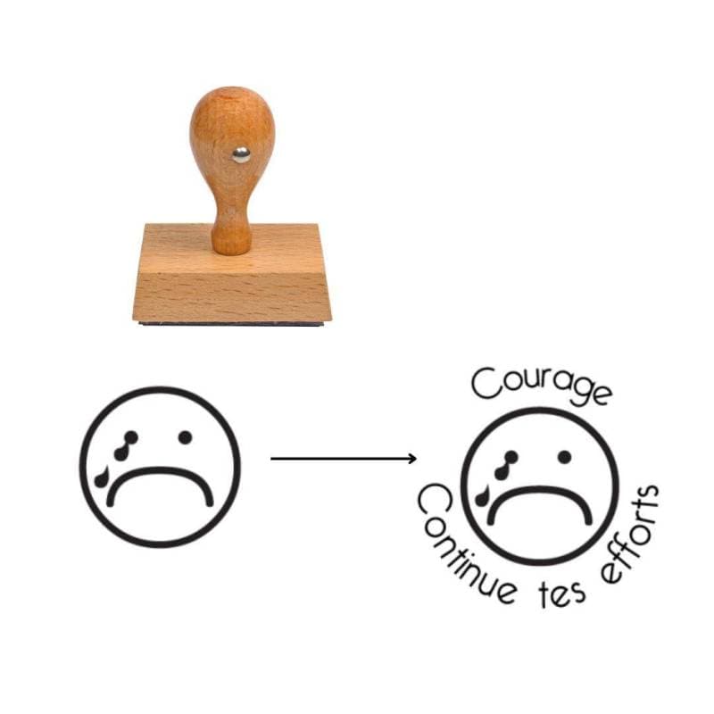 Tampon smiley en pleure à personnaliser n°59 — vue 1