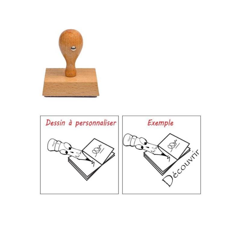 Tampon enseignant cahier à personnaliser n°63 — vue 1