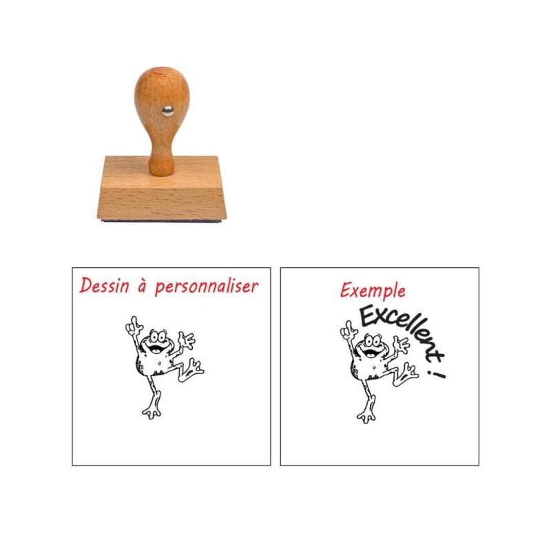 Tampon enseignant grenouille à personnaliser n°76 — vue 1