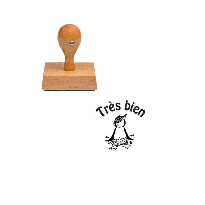 Tampon enseignant très bien pingouin n°74 — vue 1