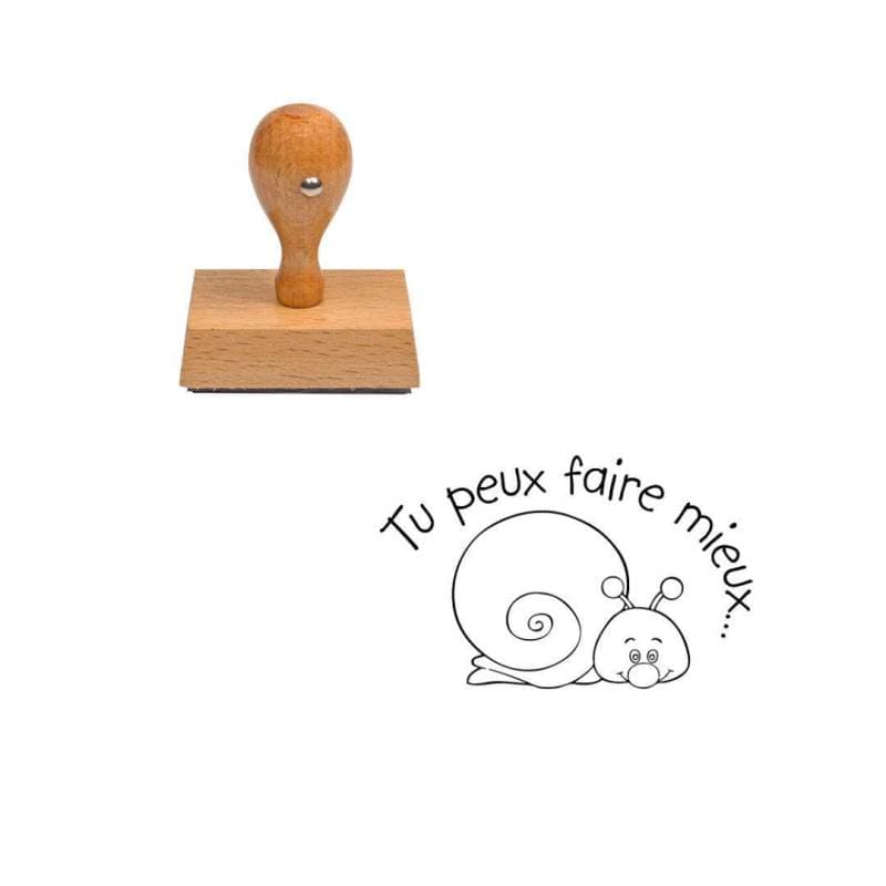 Tampon enseignant tu peux faire mieux escargot n°107 — vue 1