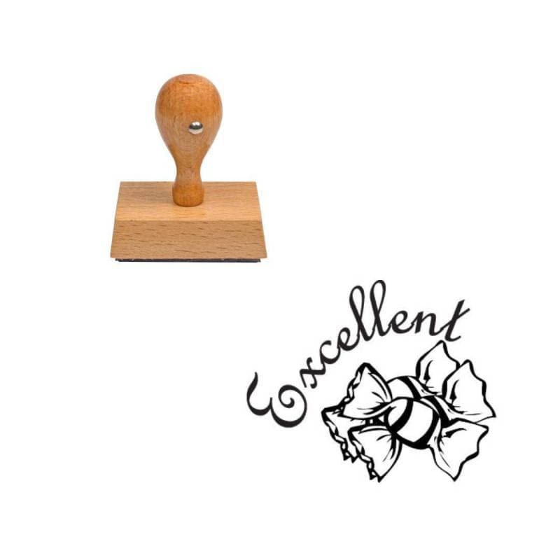 Tampon enseignant bonbon excellent en bois n°35 — vue 1