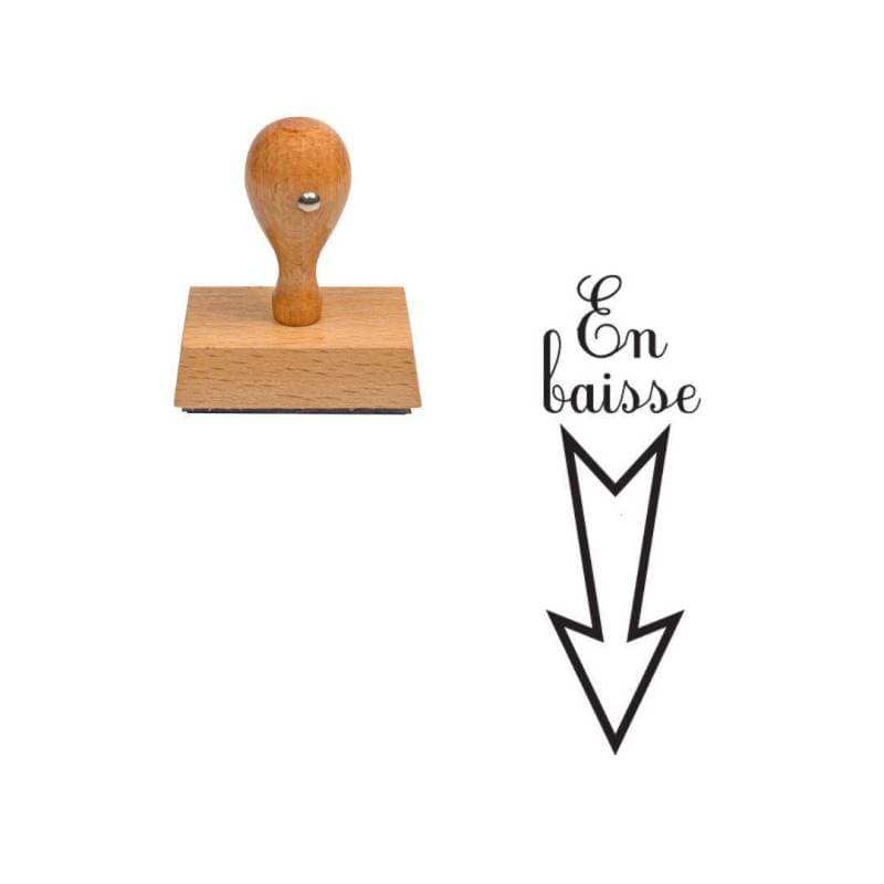 Tampon enseignant en baisse en bois n°47 — vue 1