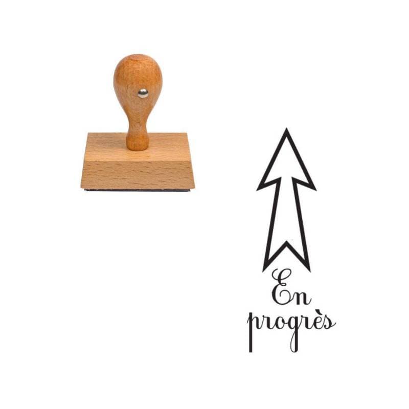 Tampon enseignant en progrès en bois n°48 — vue 1