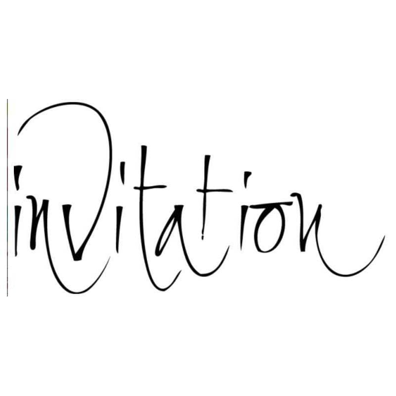 Tampon invitation écriture spéciale n°3 en bois — vue 1