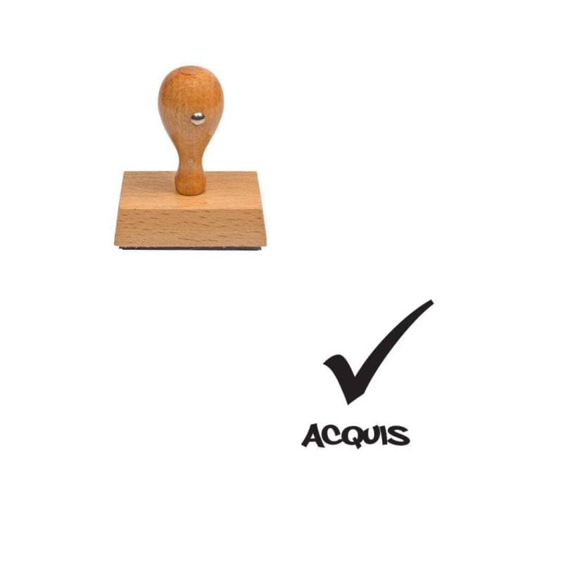 Tampon enseignant acquis en bois n°95 — vue 1