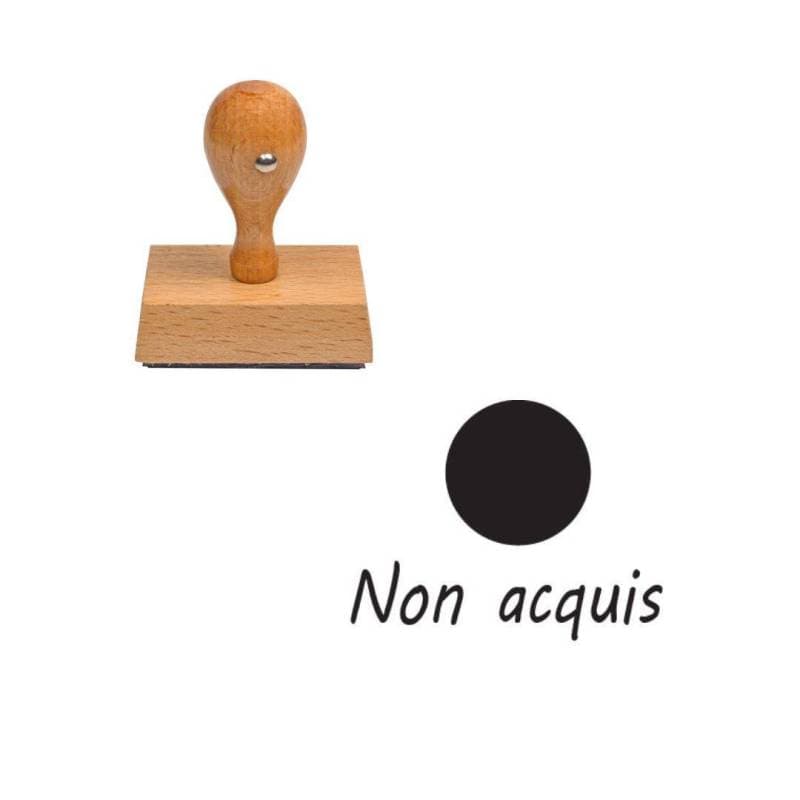 Tampon enseignant non acquis rond n°122 — vue 1