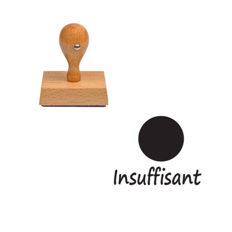 Tampon enseignant insuffisant rond n°128 — vue 1