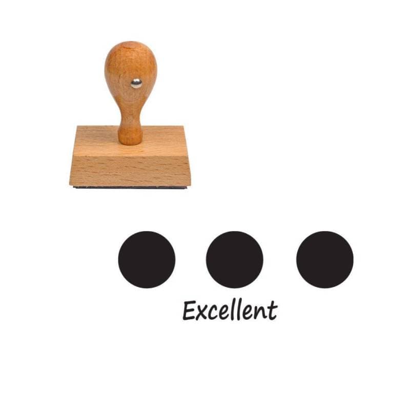 Tampon enseignant excellent rond n°130 — vue 1