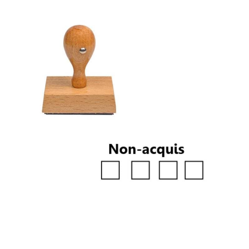 Tampon enseignant non acquis cube n°136 — vue 1