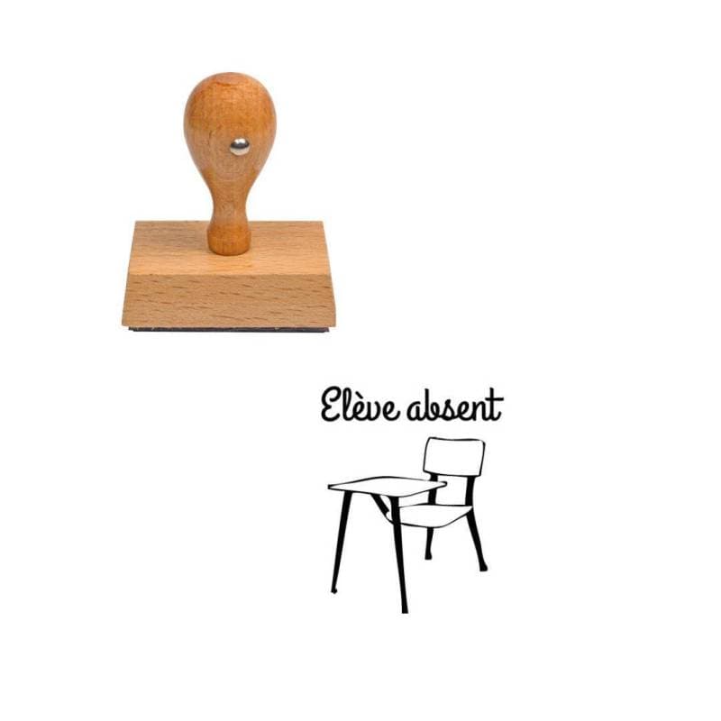 Tampon enseignant élève absent chaise n°175 — vue 1