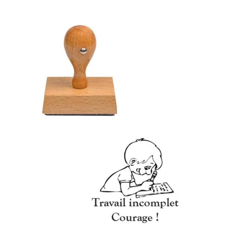 Tampon enseignant travail incomplet courage n°179 — vue 1