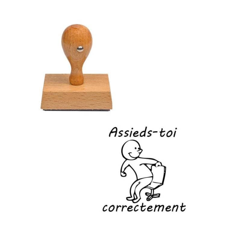 Tampon enseignant assieds toi correctement n°191 — vue 1