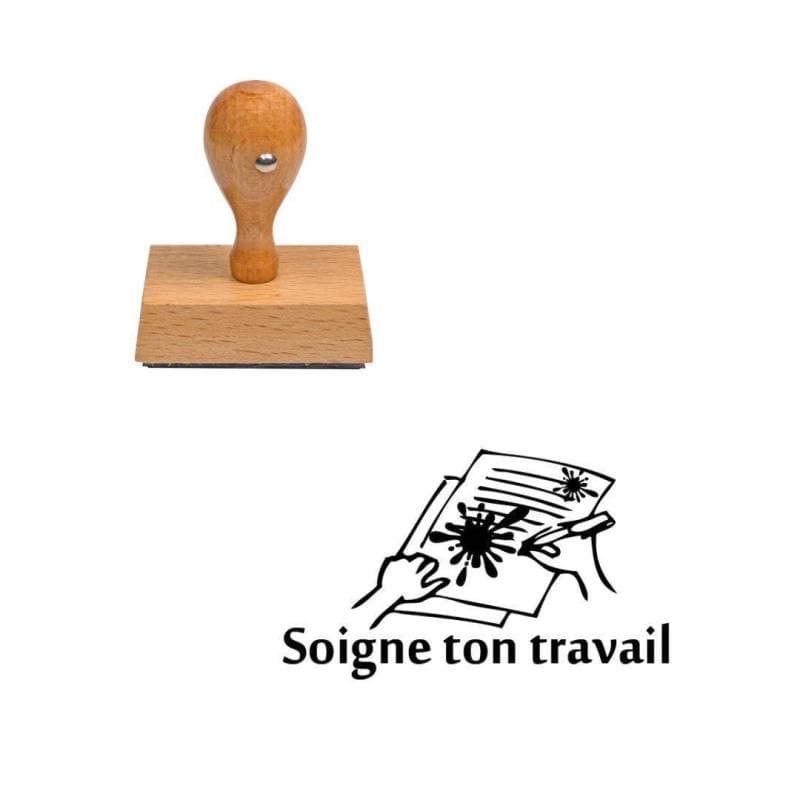 Tampon enseignant soigne ton travail n°192 — vue 1