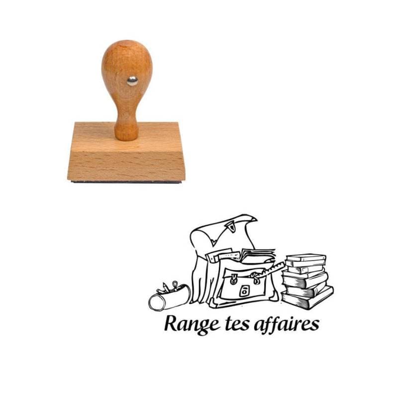 Tampon enseignant range tes affaires n°199 — vue 1