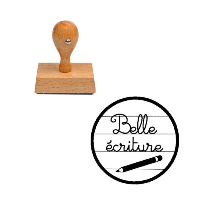 Tampon enseignant belle écriture rond n°201 — vue 1