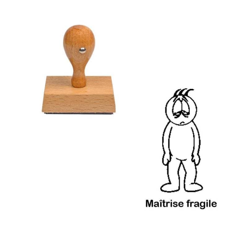 Tampon enseignant maîtrise fragile bonhomme n°230 — vue 1