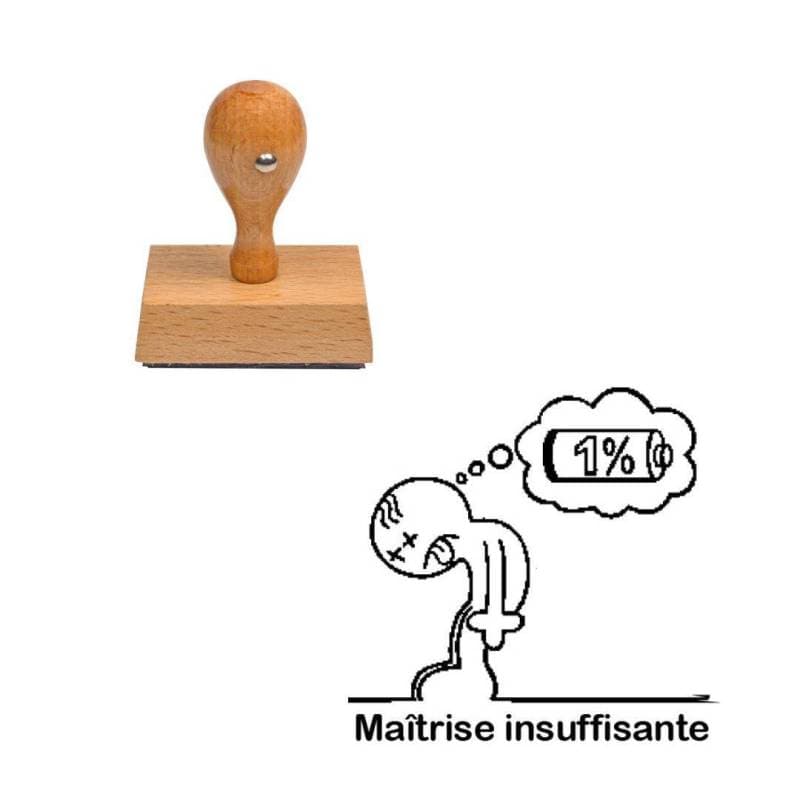 Tampon enseignant maîtrise insuffisante bonhomme n°231 — vue 1
